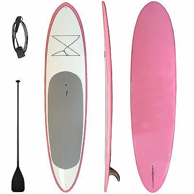 10'6 Sup Stand Up Paddle Board Fibreglass Paddle Fin Paddle Pink Gopro  Mount | Budtrol