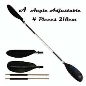 Aluminium Kayak 4 Piece Paddle 3 Position Angle 2200mm 28mm Shaft
