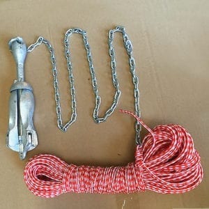 Kayak SUP Jet Ski Anchor Kit 1.5KG Collapsible Folding Chain Rope Shackles