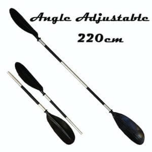 Lightweight Aluminium Kayak 2 Piece Paddle 3 Position Angle 2200mm 33mm Shaft