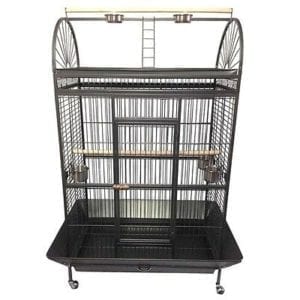 X Large 178cm Play Top Roof Parrot Aviary Bird Cage Perch Ladder On Wheels A08