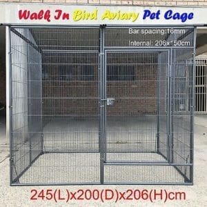 Walk In 206cm Pet Bird Cage Parrot Cockatoo Aviary Animal Cage