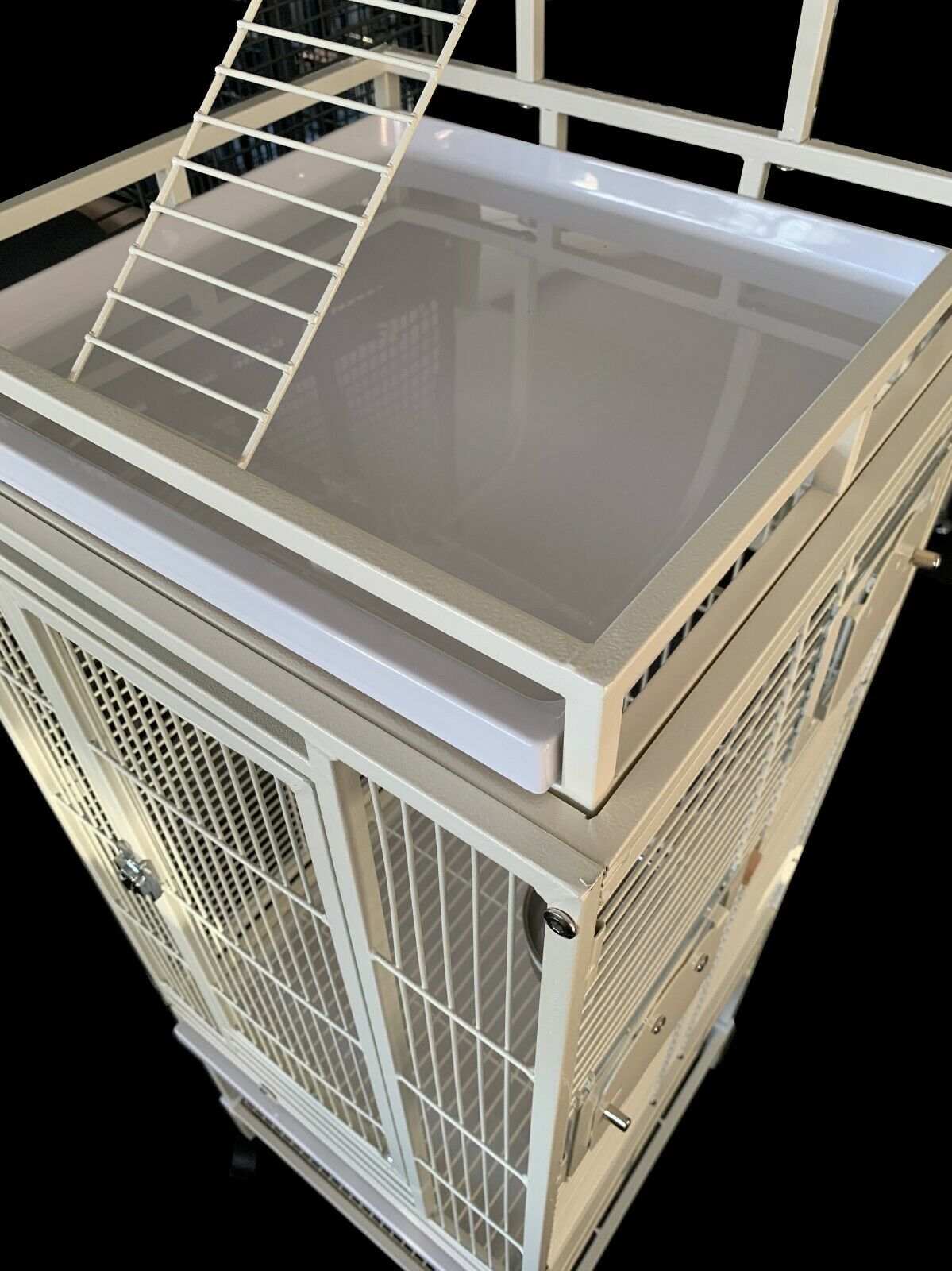 193cm Pearl White Parrot Bird Cage Perch Budgie Removable Stand And ...