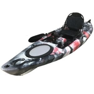 3.6M Pro Fishing Kayak Single 3 Rod Holders Seat Vintage Armchair Red Camo