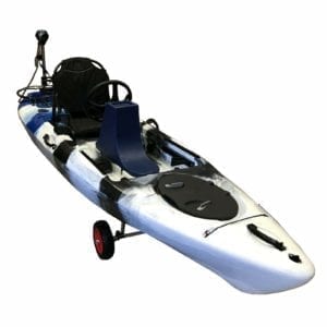 3.6M Pro Fishing Motorised Wheel steering Kayak Single Seat Paddle Blue Camo