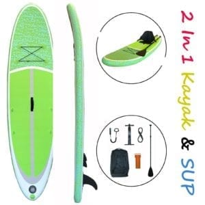 10' Stand Up Paddle Board Inflatable SUP Surfboard Paddleboard Kayak Green