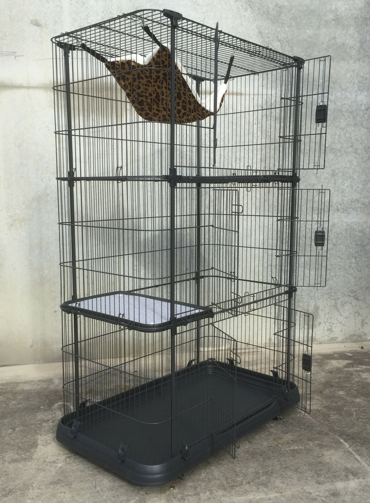 4 Level Storey Boltless Alloy Metal Cat Cage Hamster Enclosure 167x111x61cm Budtrol