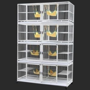 245cm 8 in 1 Quadruple Stacker Dog Cat Cage Boarding Breeding Enclosure Divider