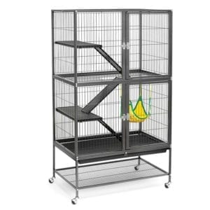 5 Level Metal Cat Ferret Rabbit Cage Hutch Hamster Hammock Enclosure Divider 138cm