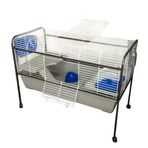 X-Large Metal Indoor Rabbit Guinea Pig Cage Hutch Stand Toilet 122x91x62cm