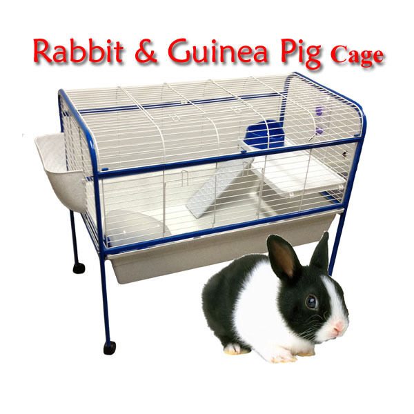 X-Large Metal Indoor Rabbit Guinea Pig Cage Hutch Stand Toilet