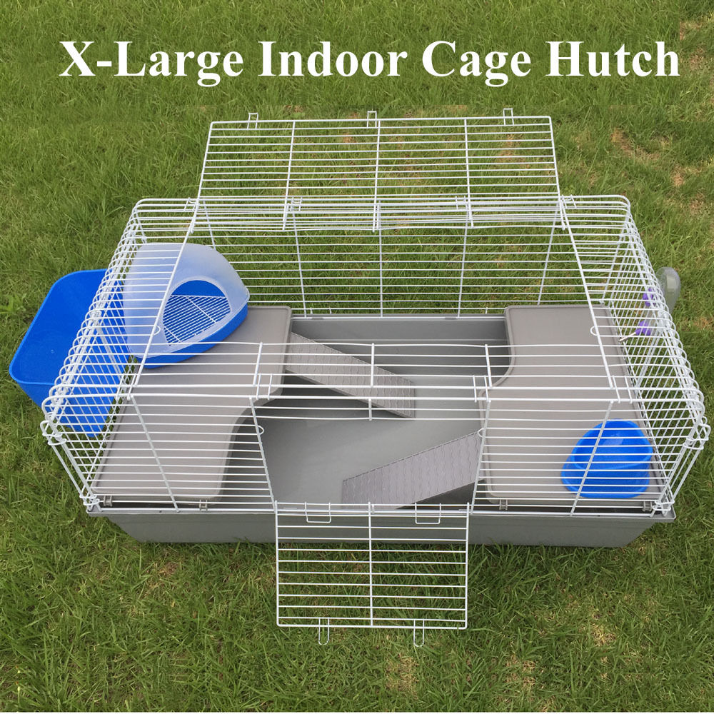 XLarge Metal Indoor Rabbit Guinea Pig Cage Hutch With Ferret Toilet