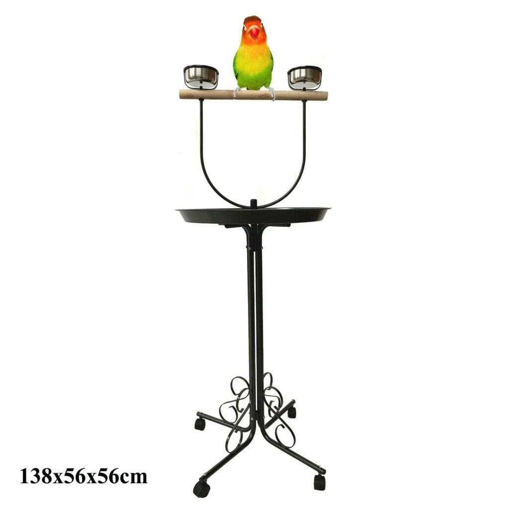 Image showcasing 190cm 2 In 1 Twin Double Parrot Aviary Bird Cage With Play Roof Top ...
