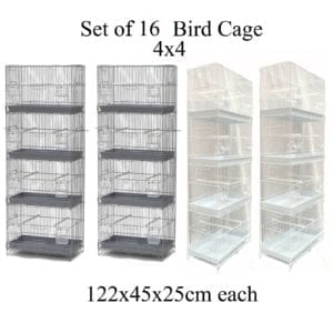 Set of 16 Breeding Bird Cage Parrot Cage Aviary Small Size Birds 122cm D660