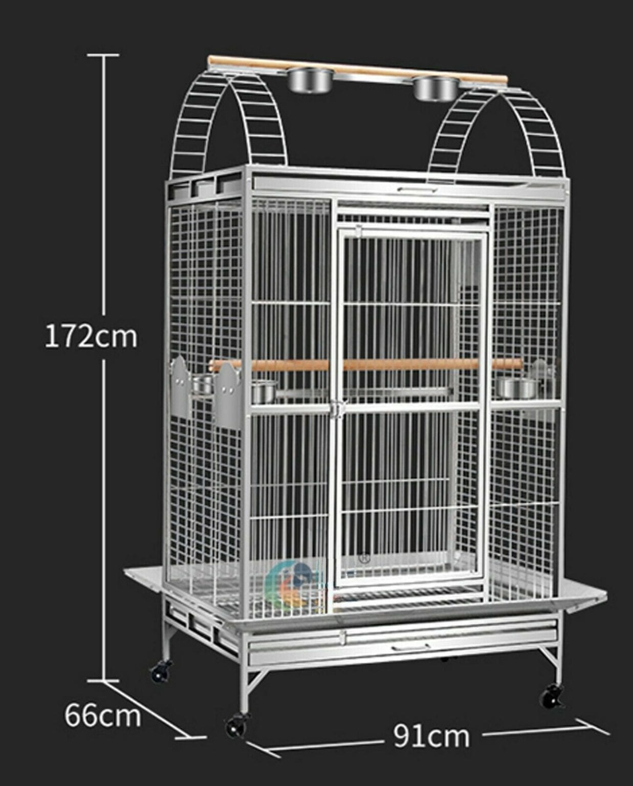 Bird Cage Perches
 Supreme 172cm Stainless Steel Parrot Aviary Bird Cage Perch Play Top
