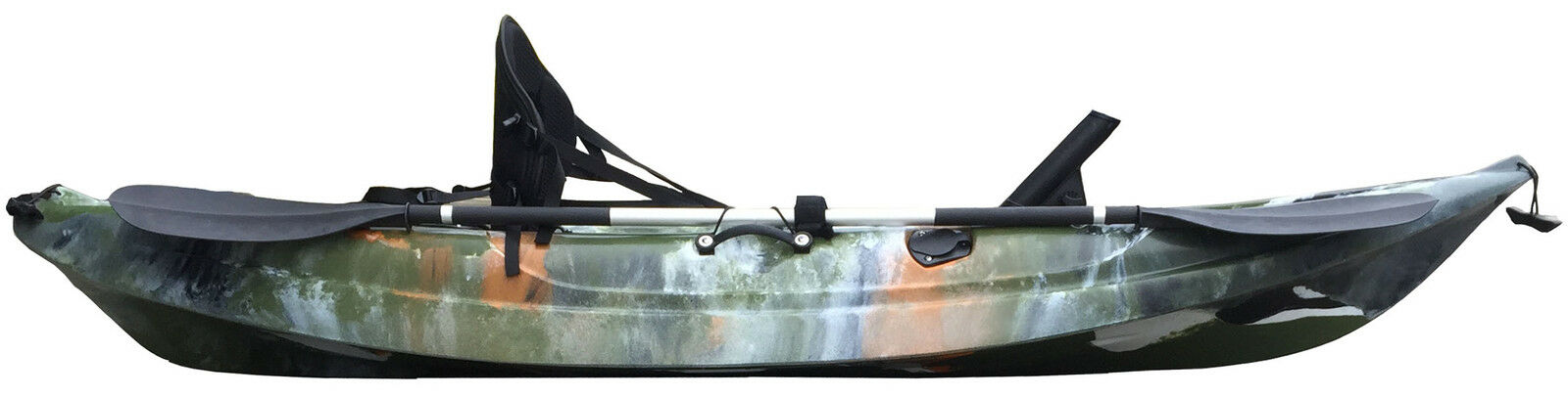 2.7M Fishing Kayak Single Sit-on 5 Rod Holders Padded Seat Paddle