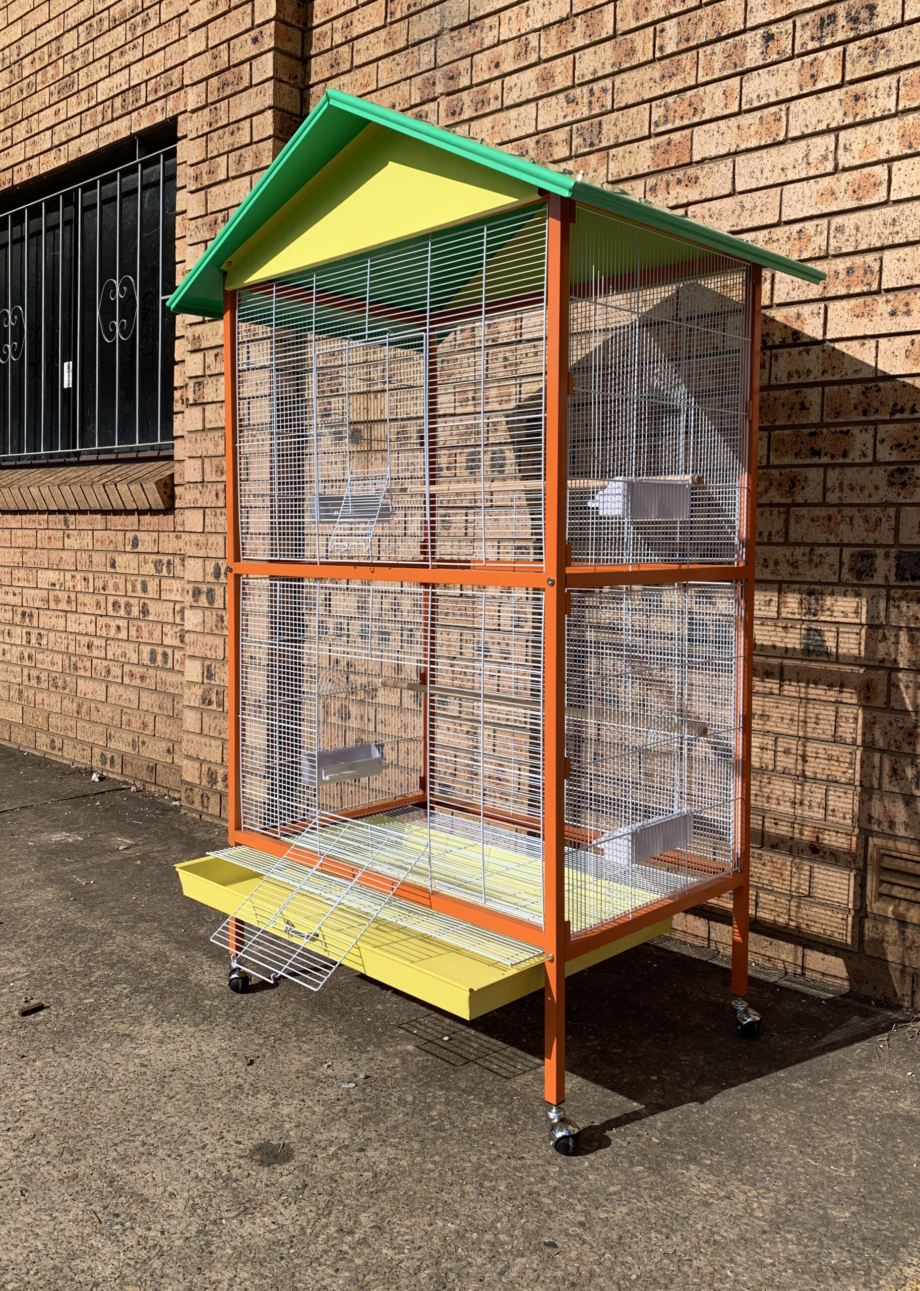 178cm Large Orange Pet Bird Cage Parrot Cage Finch Budgie
