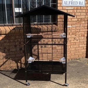 178cm Large Black Pet Bird Cage Parrot Cage Finch Budgie Aviary Weatherproof