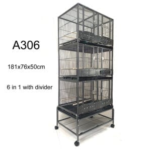 Triple Stackers Breeding Bird Cage 6 in 1 Parrot Cage Aviary 181cm Divider A306