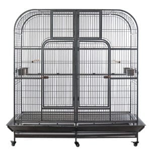 185cm Twin Double Bird Cage Parrot Cockatoo Aviary Removable Divider
