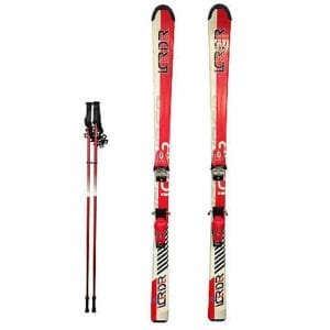 Icerider 162cm All Mountain Snowboard Skis With Bindings Poles