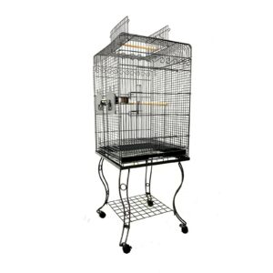 134cm Bird Cage Stand Parrot Aviary Pet Budgie Cockatiel Perch Wheels