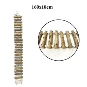 Bird Toys Large Swing Step Bridge Wooden Ladder 160x18cm