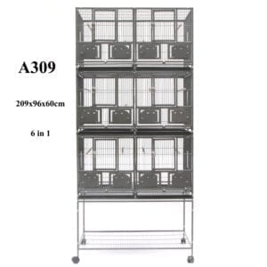 Triple Stackers Breeding Bird Cage 6 in 1 Parrot Cage Aviary 209cm Divider A309