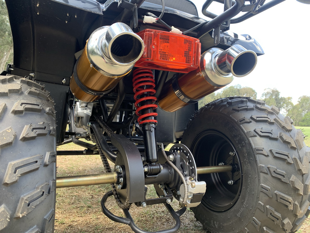 250CC Farm Quad Bike Locin Motor ATV 4 Wheel Buggy Dirt Bike Go kart Manual  4+1 Trike Rear Rack Black | Budtrol