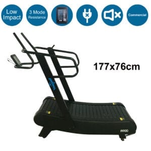 Manual Treadmill Curved Belt Motorless Powerless Non Electric Motorised 177x76cm