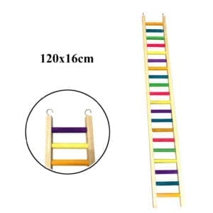 Bird Toys Climbing Swing Wooden Ladder 120x16cm