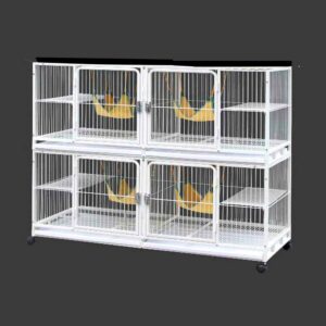 125cm 4 in 1 Triple Stacker Dog Cat Cage Boarding Breeding Enclosure Divider