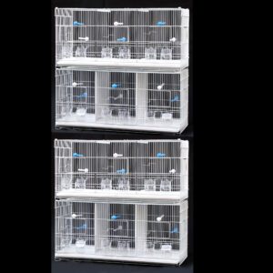 Set of 4 Breeding Bird Cage Stackable Finch Budgie Canary Removable Divider 90cm