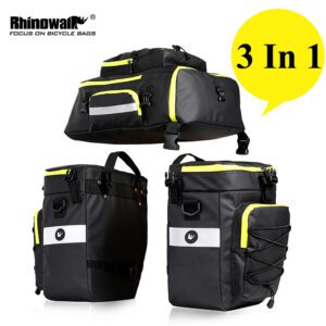 Rhinowalk 65L 3 In 1 Multifunctional Comined Panniers Cycling Bicycle Rear Storage Trunk Bag Bike Rack
