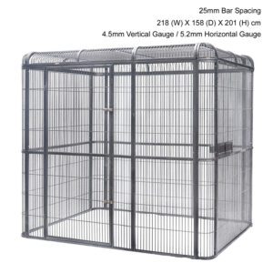 Walk In 201cm Pet Bird Cage Parrot Cockatoo Aviary Animal Cage